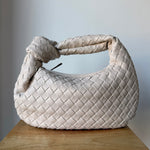 Small Cream Silver Hardware Willow Bag