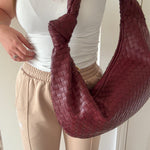 Burgundy Extra Large Willow Bag