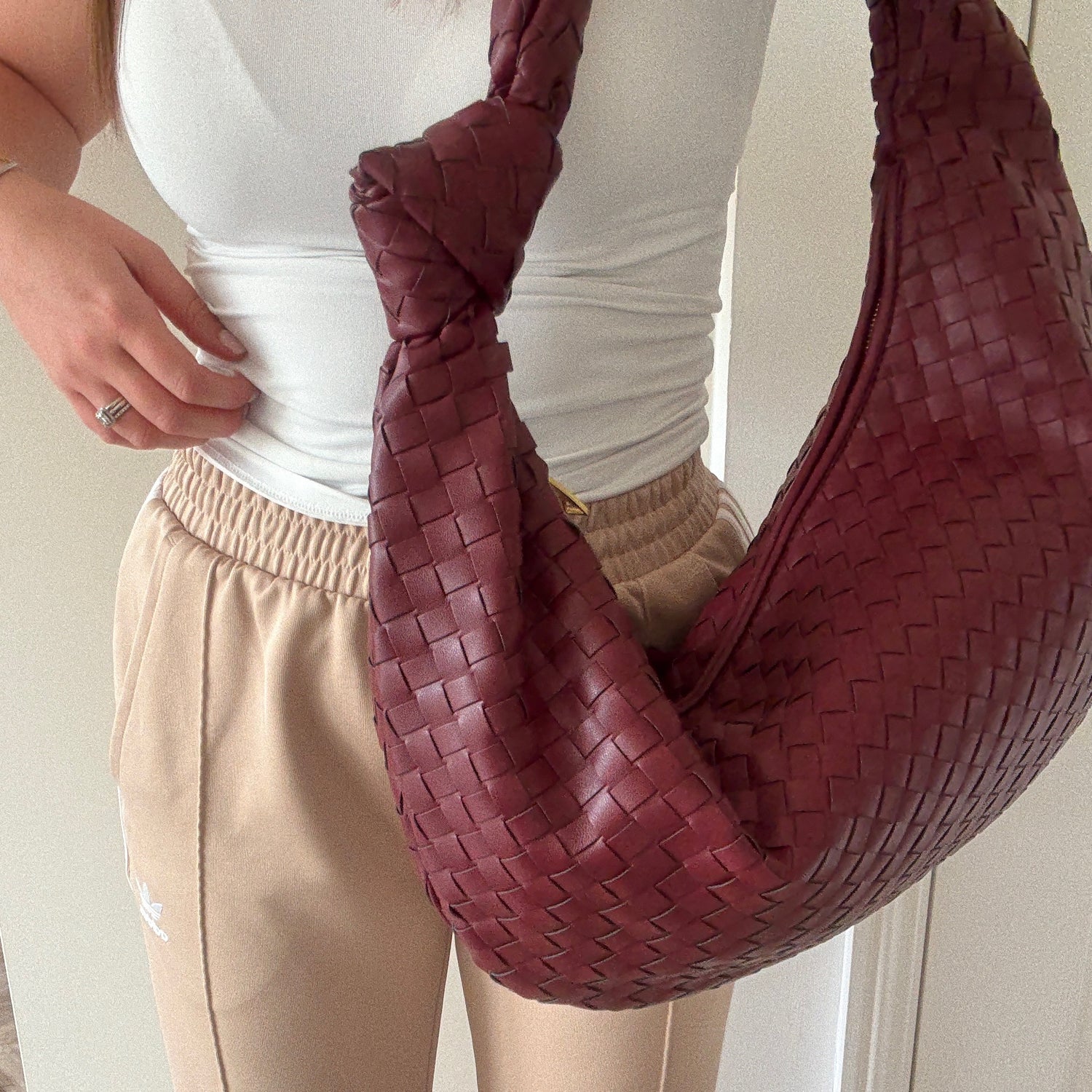 Burgundy Extra Large Willow Bag