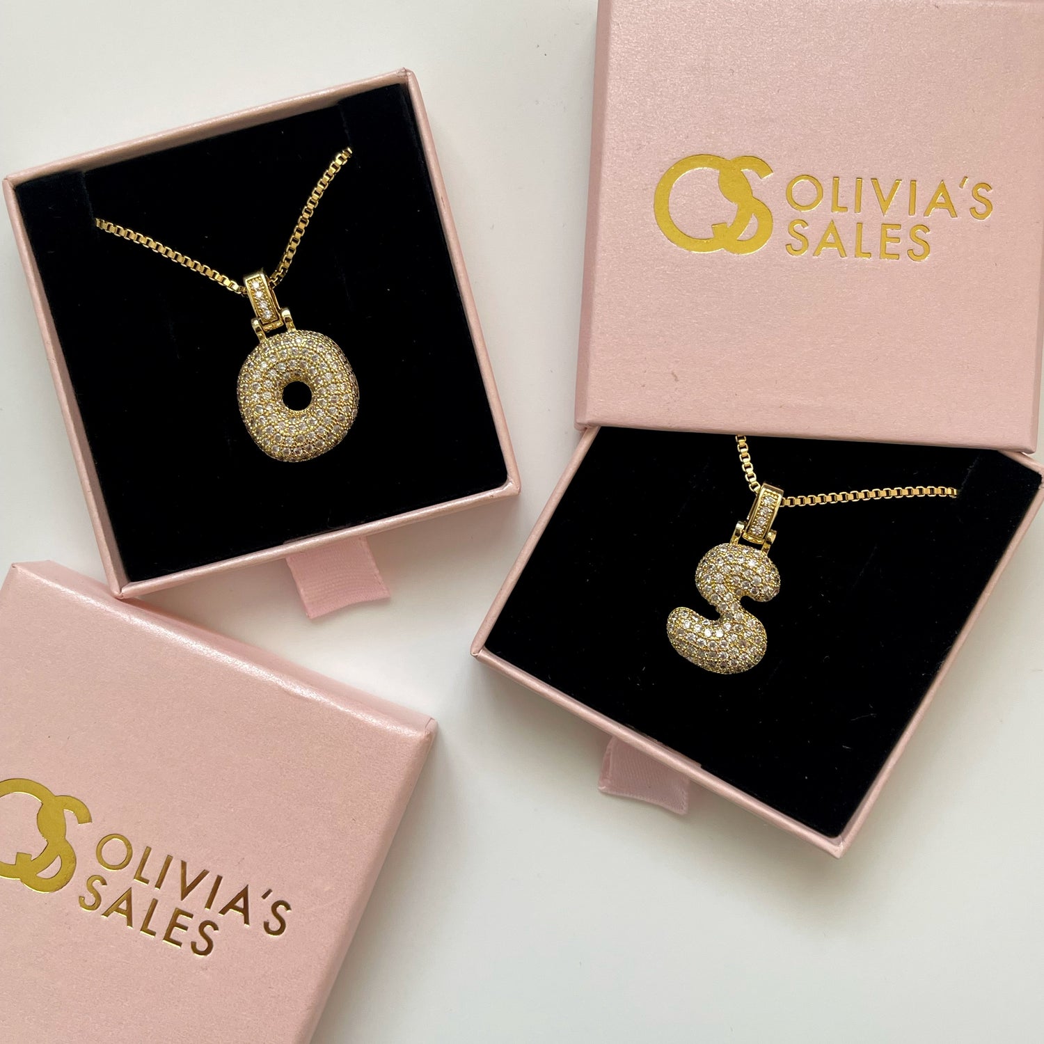 Bubble Initial Necklace