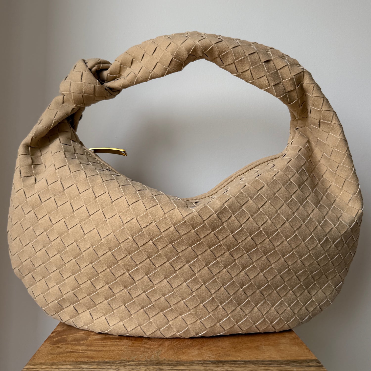 Cream Large Brushed Willow Bag