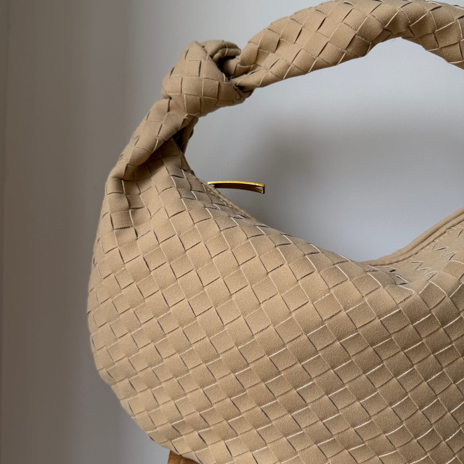 Cream Large Brushed Willow Bag