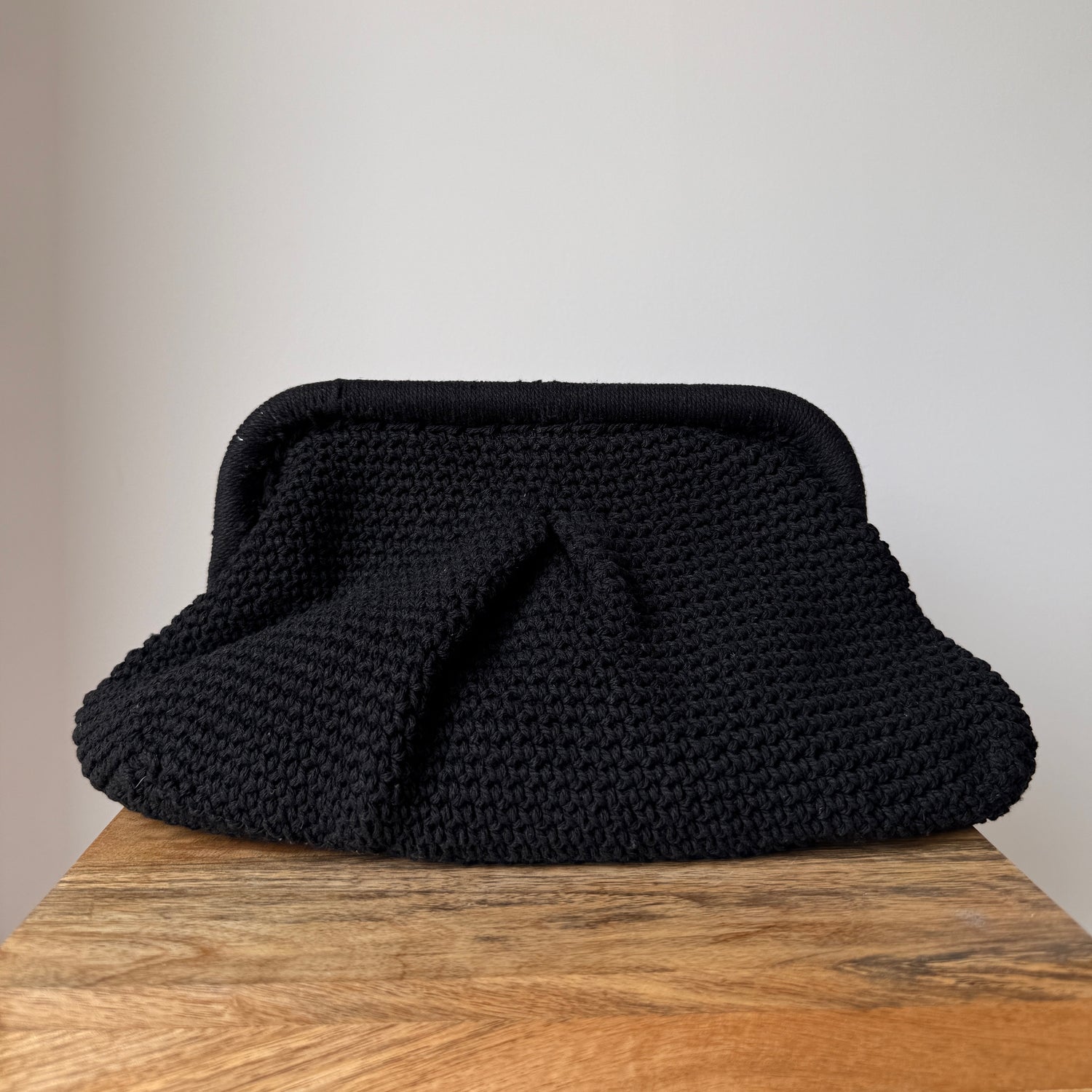 Knitted Black SS Clutch Bag