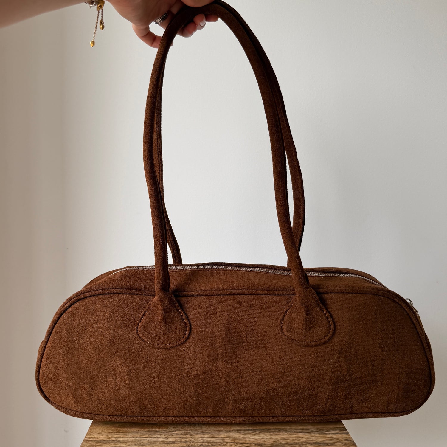 Brown Brushed Bowling Bag